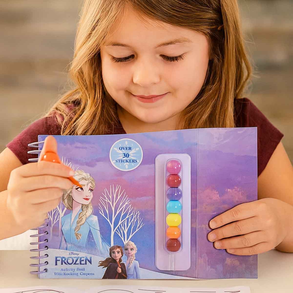 Disney Frozen Activity Book with Stacking Crayons Unisex, 3-4 Years