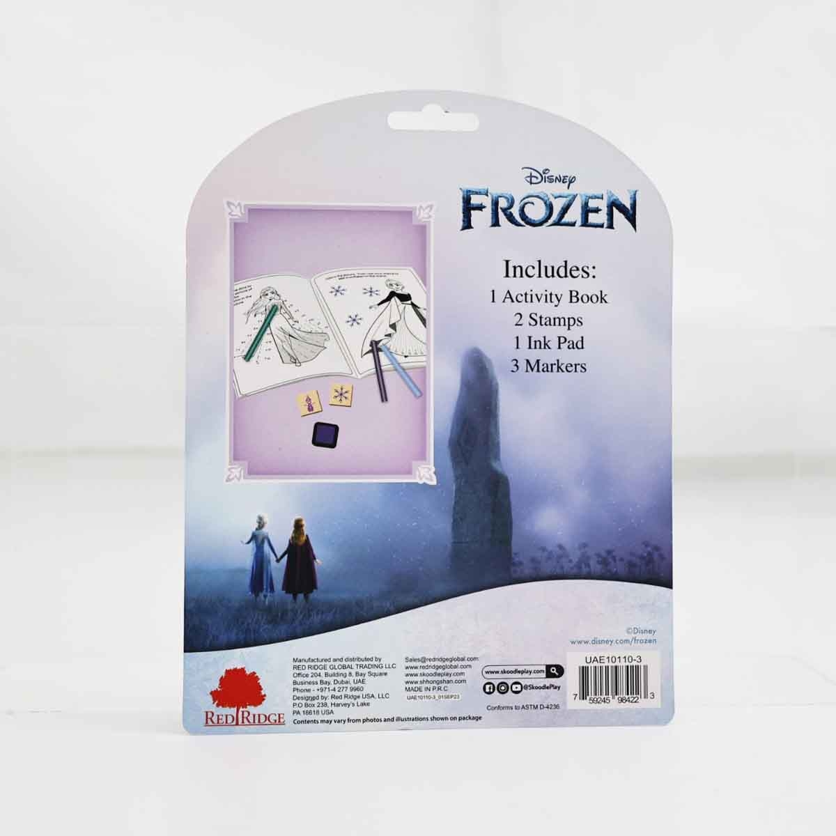 Disney Frozen Colouring & Activity Book with Wooden Stamps Unisex, 3-4 Years