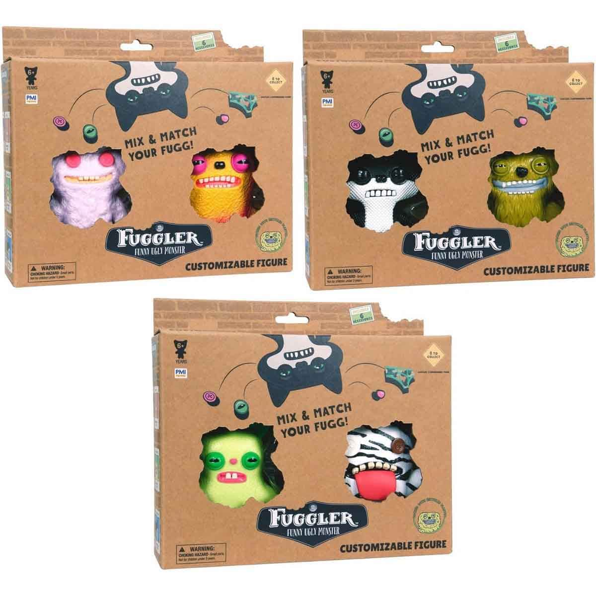 Fuggler Customizable Assorted Monster Figure Unisex, 5-7 Years Pack of 2