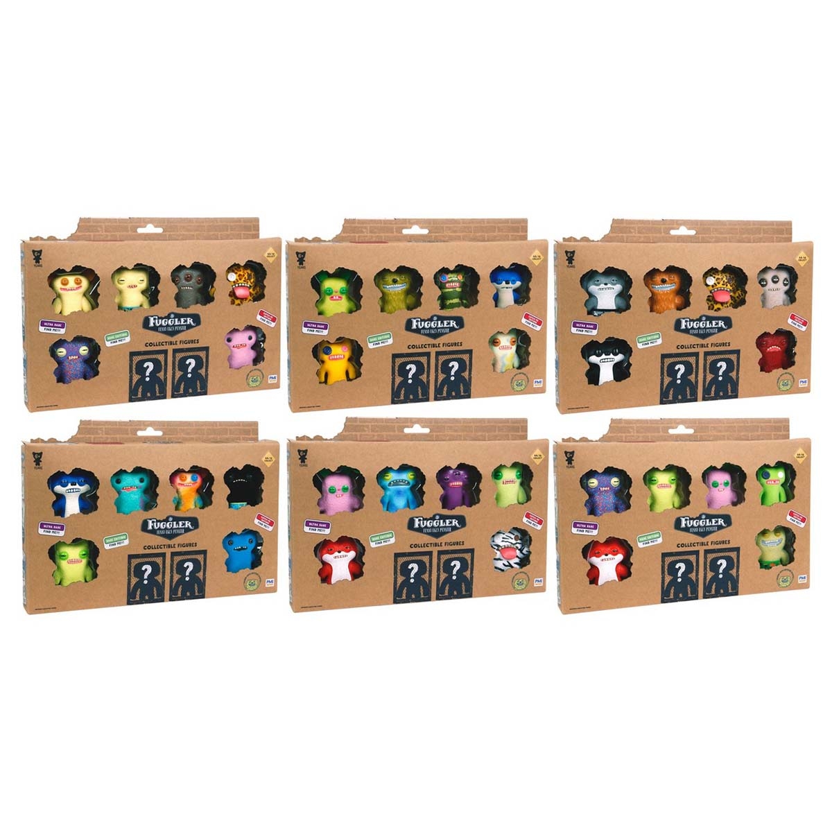 Fuggler Funny Ugly Monster Assorted Action Figure Unisex, 5-7 Years, Pack of 8