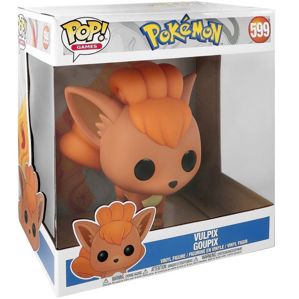 Funko POP! 10" Games: Pokemon- Vulpix (EMEA) Bobblehead Unisex, 3-4 Years