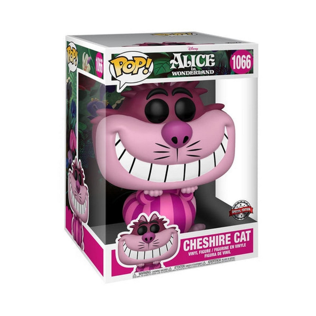 فانكو بوب! 10 إنش جامبو ديزني أليس 70 تشيشاير كات (اصدار حصري) مجسم برأس هزاز للجنسين، 3-4 سنوات