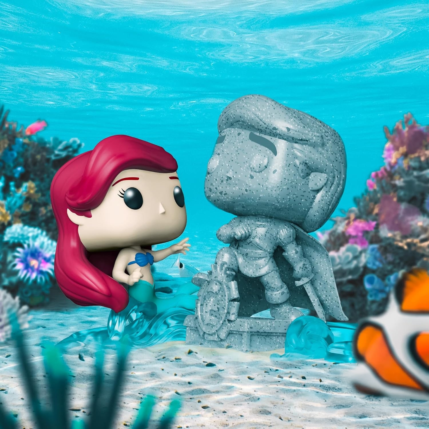 Funko POP! 4″ Disney: Ariel with Eric Statue Bobblehead (Exclusive) Unisex, 3-4 Years, Pack of 2