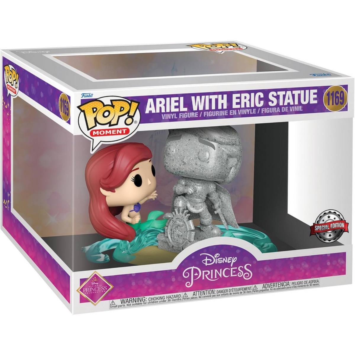 Funko POP! 4″ Disney: Ariel with Eric Statue Bobblehead (Exclusive) Unisex, 3-4 Years, Pack of 2