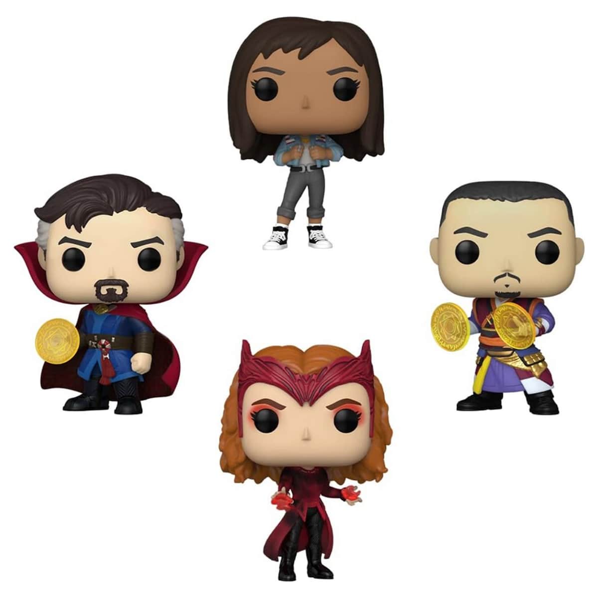 Funko POP! 4″ Doctor Strange: The Multiverse of Madness Bobblehead (Exclusive) Unisex, 3-4 Years, Pack of 4
