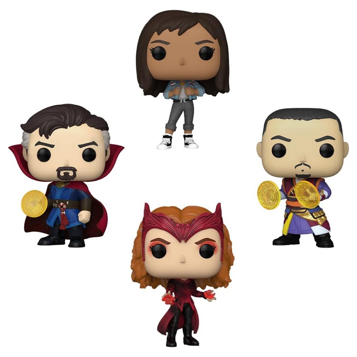 فانكو بوب! 4 إنش دكتور سترينج: ذا مالتي فيرس أوف مادنس مجسم برأس هزاز (إصدار حصري) للجنسين، 3-4 سنوات، مجموعة من 4