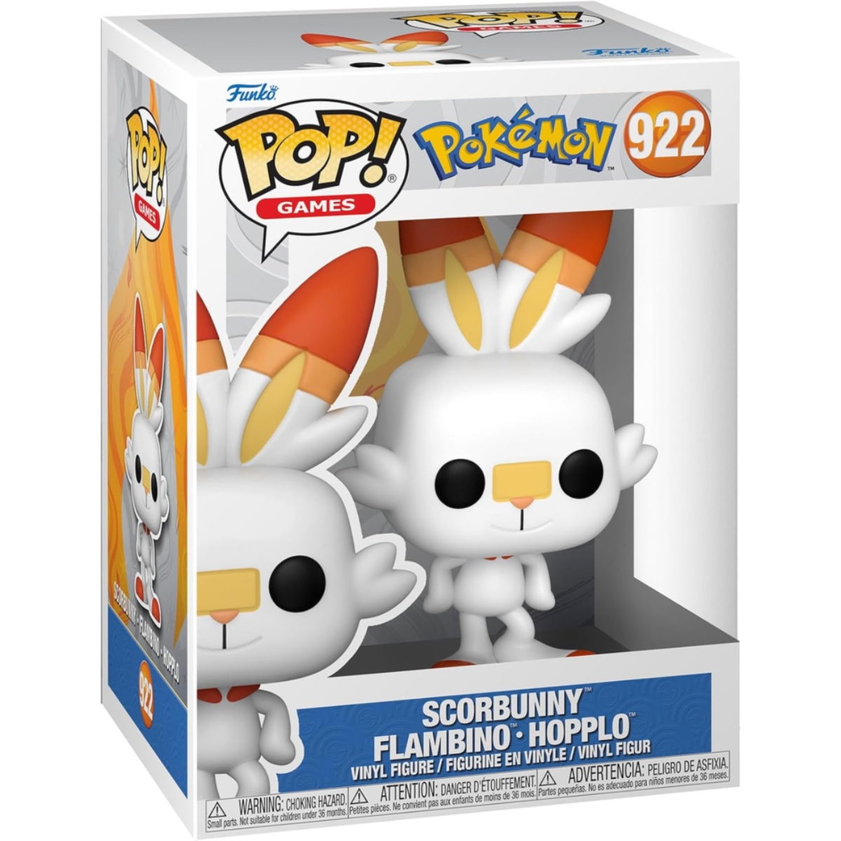 Funko POP! 4″ Games: Pokemon- Scorbunny (EMEA) Vinyl Figure Unisex, 3-4 Years