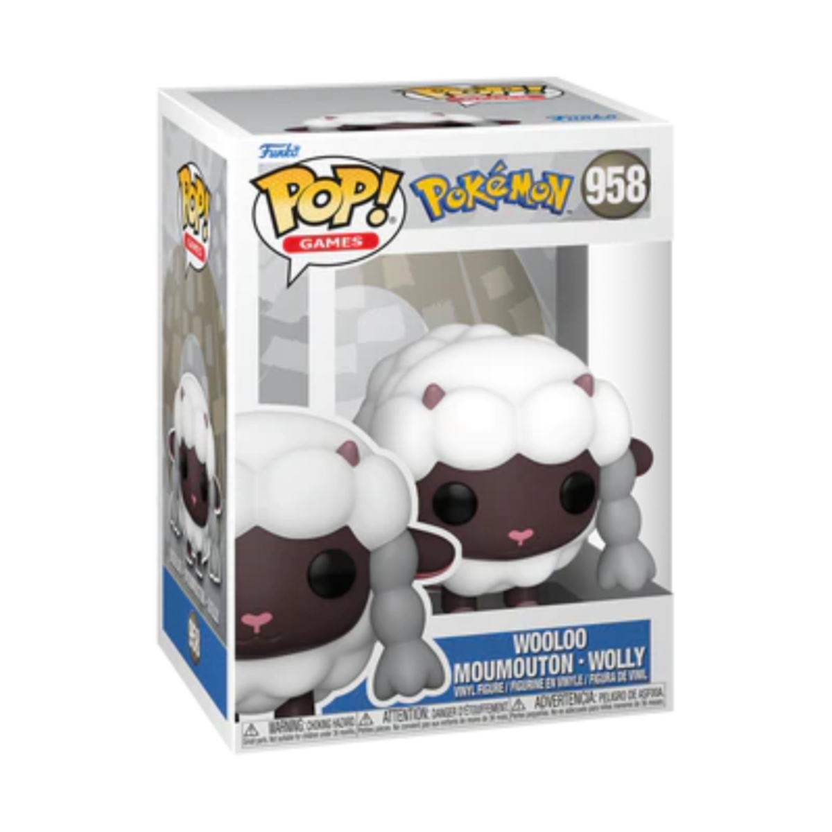 Funko POP! 4″ Games: Pokemon Wooloo Bobblehead Unisex, 3-4 Years