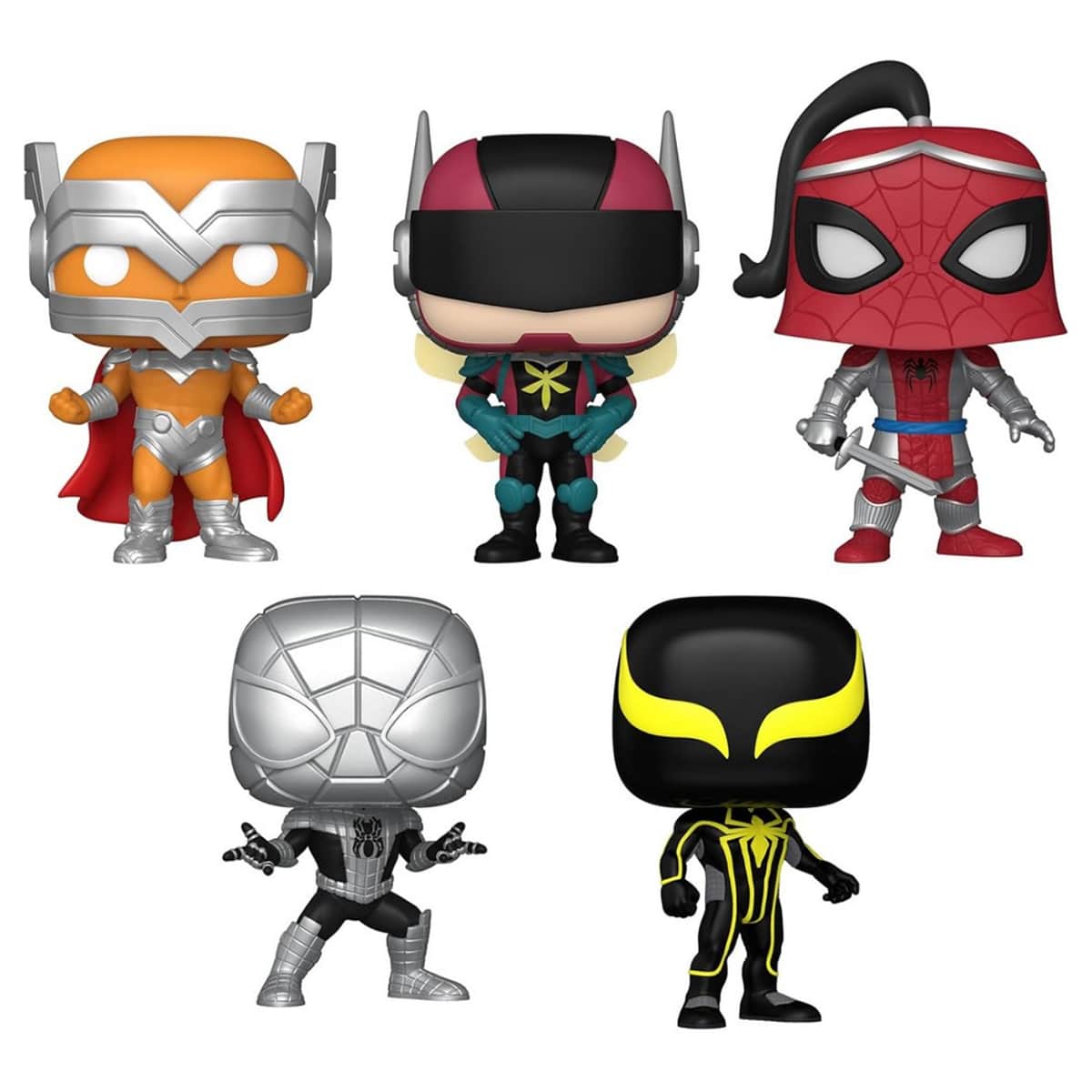 Funko POP! 4″ Marvel: Spider-Man: Beyond Amazing Vinyl Bobblehead (Exclusive) Unisex, 3-4 Years, Pack of 5