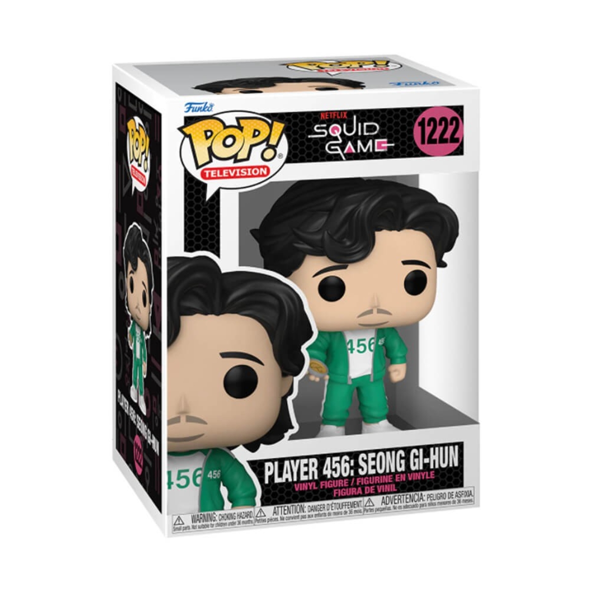 Funko POP! 4" Tv: Squid Game- Player 456 Seong Gi-hun Bobblehead Unisex, 3-4 Years