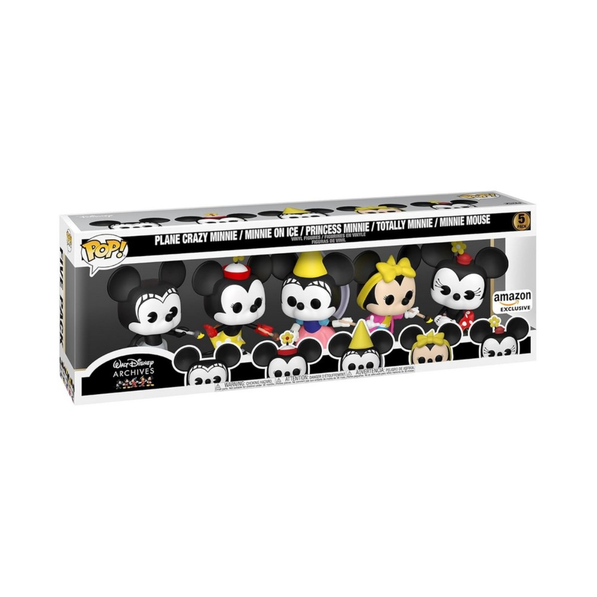 Funko POP! 4″ Walt Disney Archives Minnie Mouse Bobblehead (Exclusive) Unisex, 3-4 Years, Pack of 5