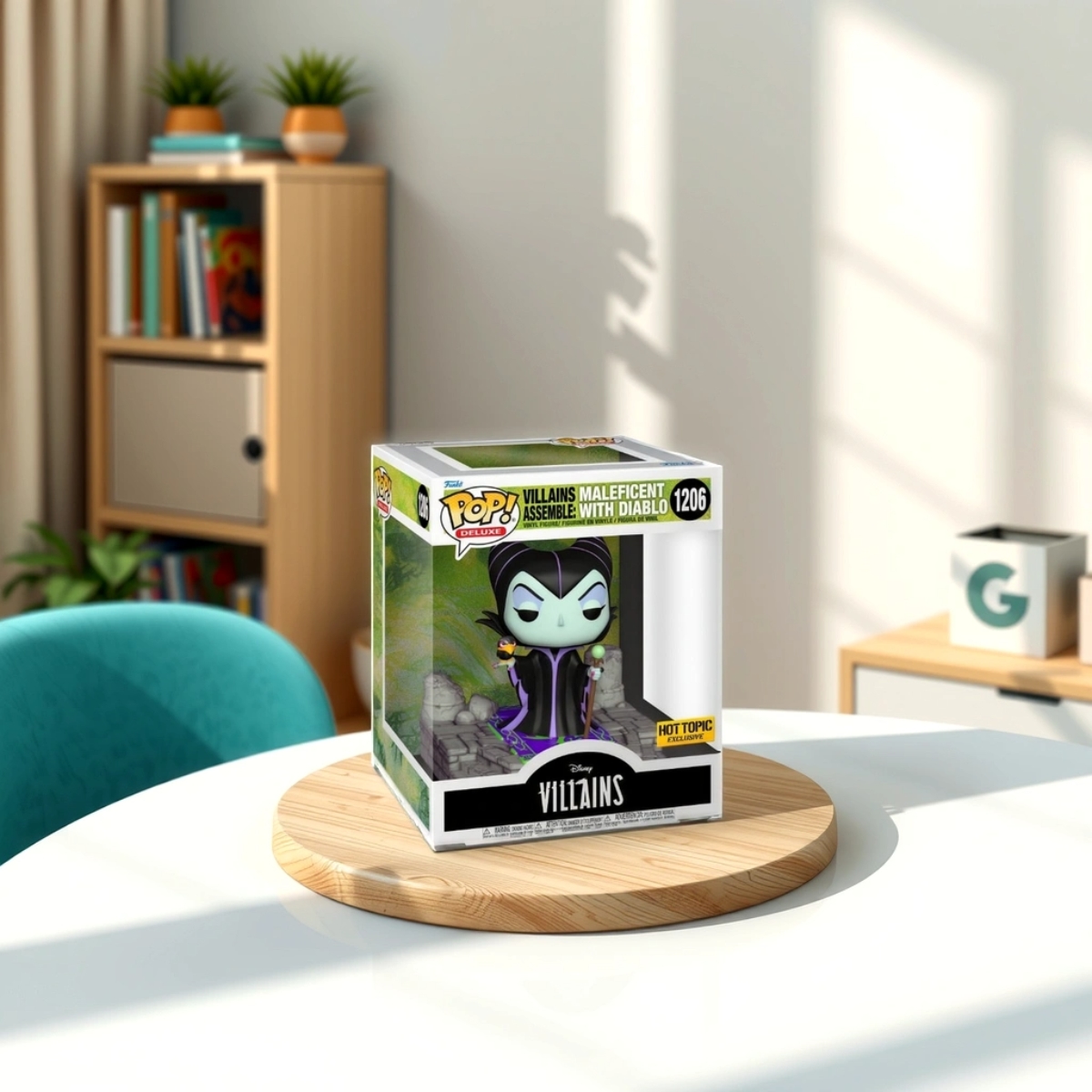 فانكو بوب! ديلاكس 3.75 إنش ديزني فيلينز ماليفيسنت مع ديابلو (إصدار حصري) مجسم برأس هزاز للجنسين، 3-4 سنوات