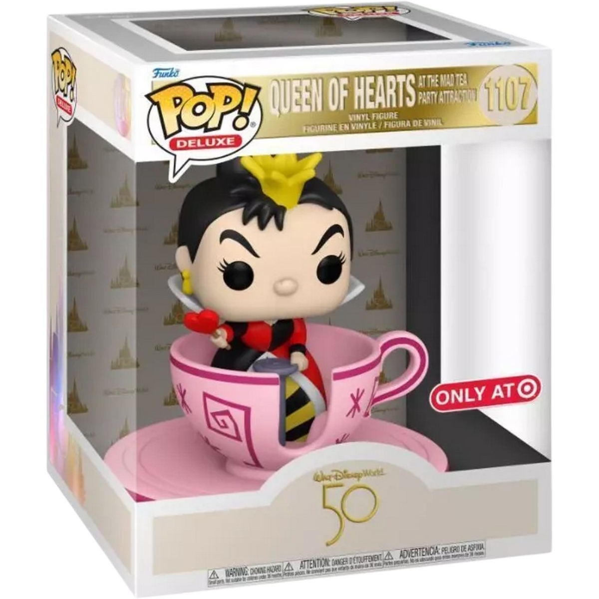 Funko POP! Deluxe 3.75" Queen of Hearts at The Mad Tea Party Attraction (Exclusive) Bobblehead Unisex, 3-4 Years