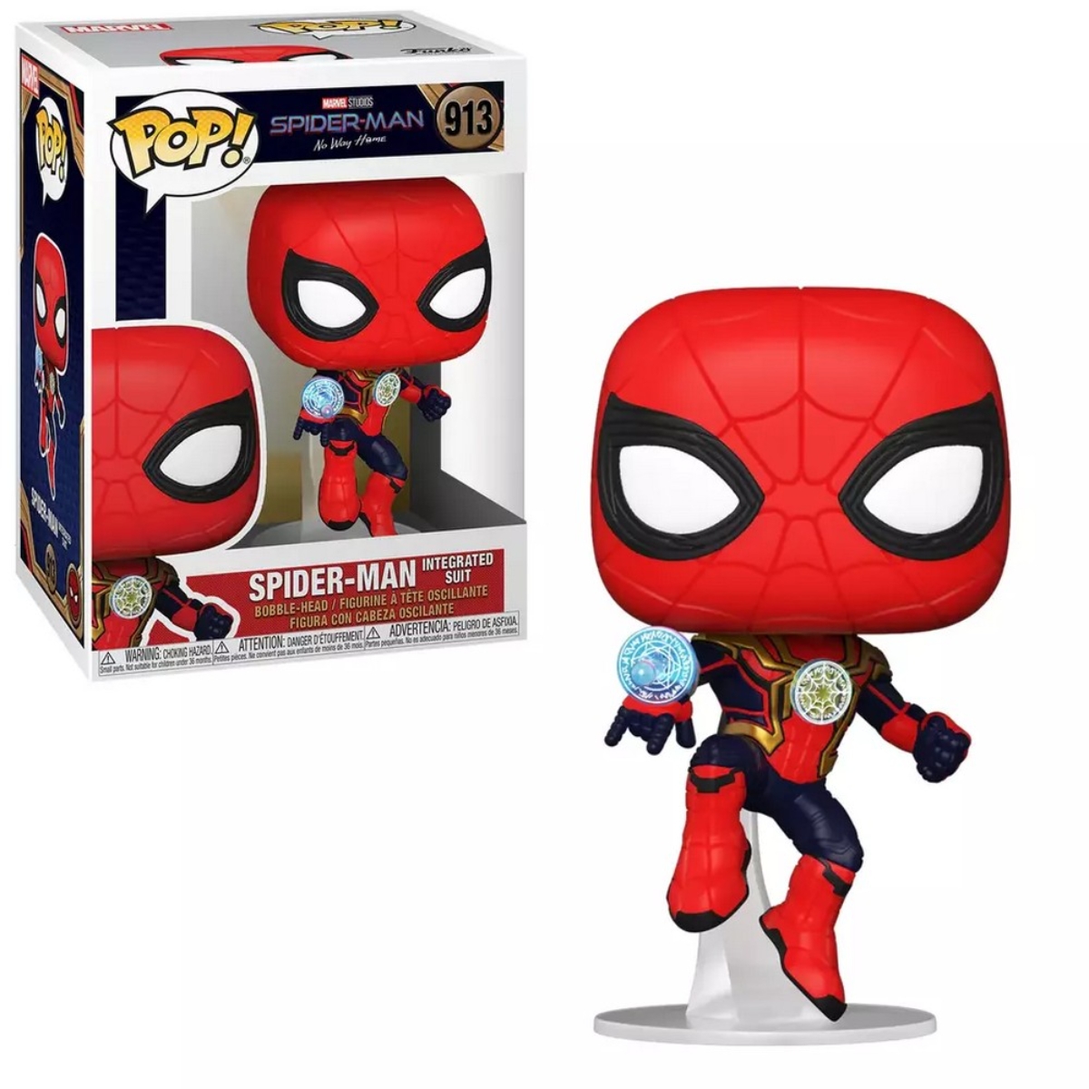 Funko Pop! Marvel: Spider-Man No Way Home - Spider-Man Integrated Suit Bobblehead Unisex, 3-4 Years