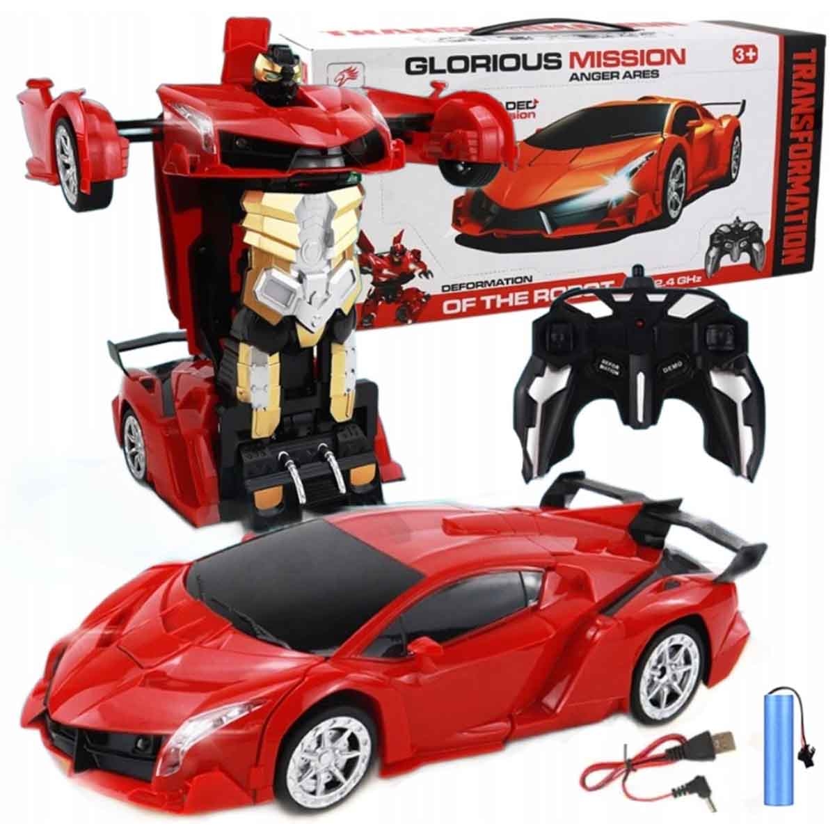 Funny Box 1:16 2.4G Metal Alloy Speed Assorted Transformer Car Unisex, 3-4 Years