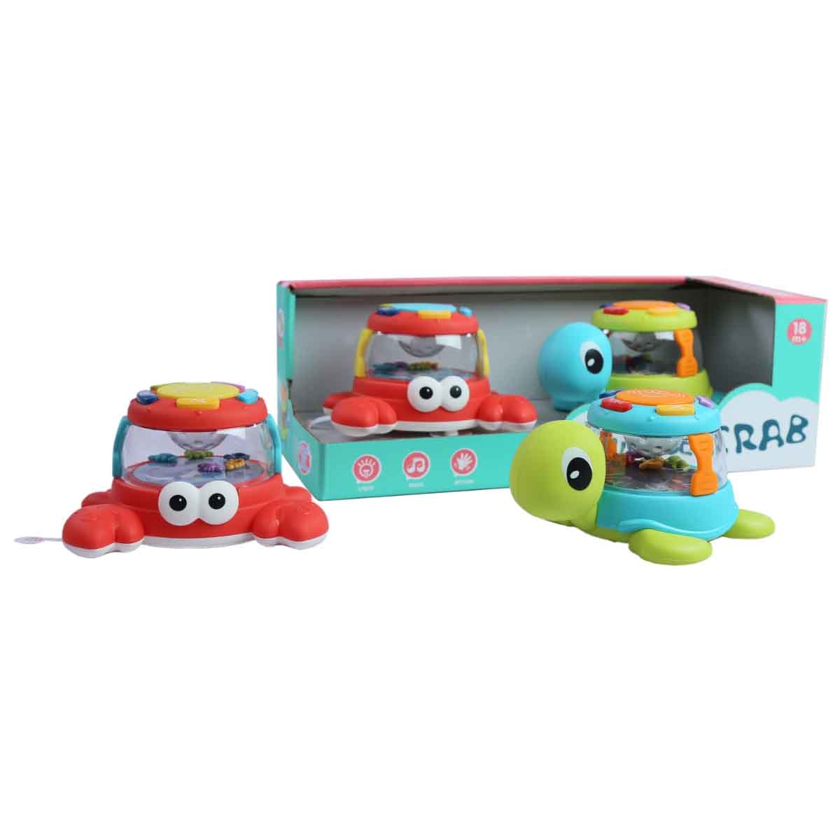 Kos Group Funny Turtle Crab Musical Toy Toddler, 0-2 Years