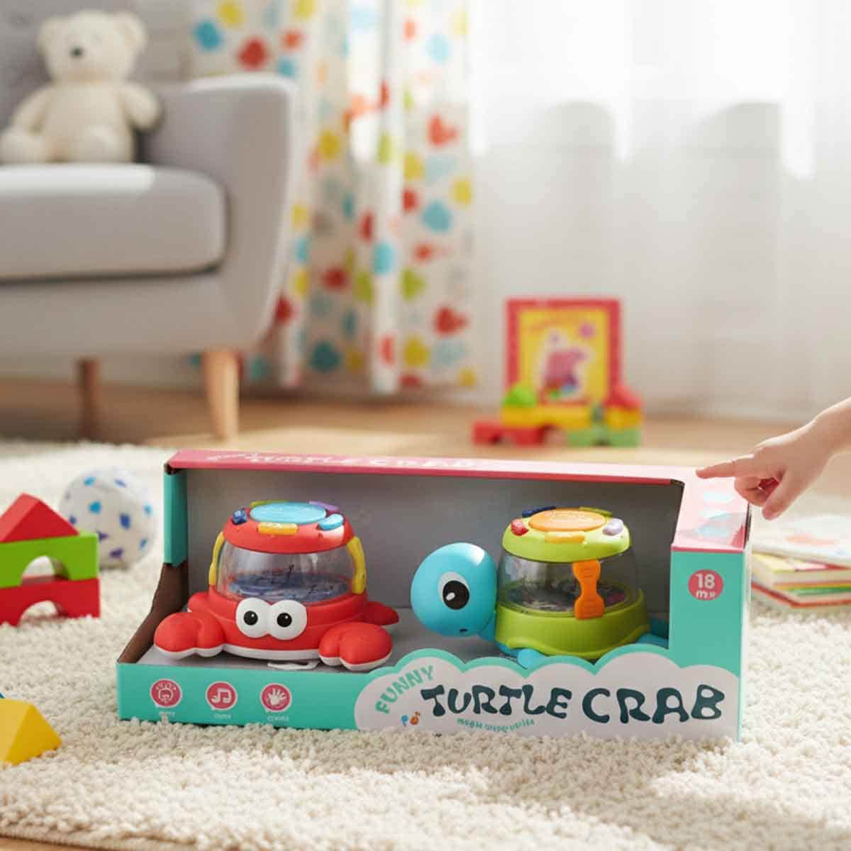 Kos Group Funny Turtle Crab Musical Toy Toddler, 0-2 Years