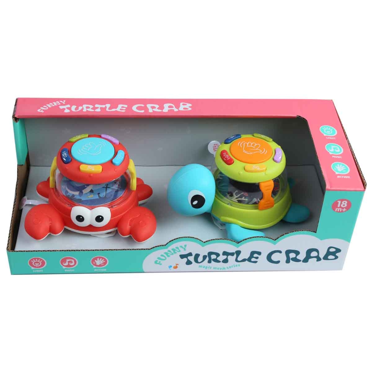 Kos Group Funny Turtle Crab Musical Toy Toddler, 0-2 Years