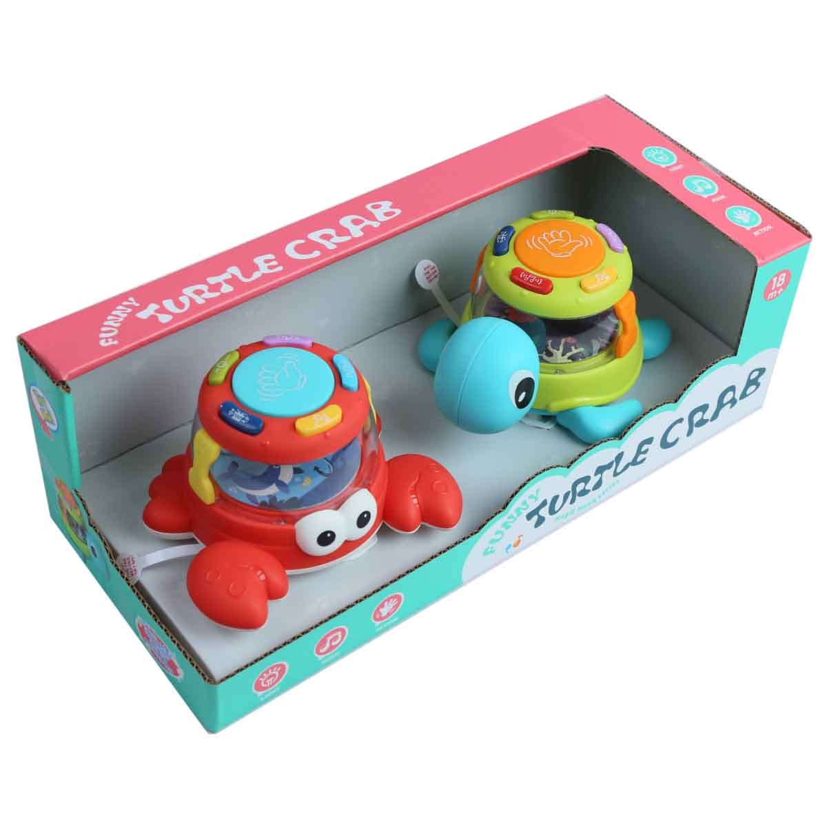 Kos Group Funny Turtle Crab Musical Toy Toddler, 0-2 Years