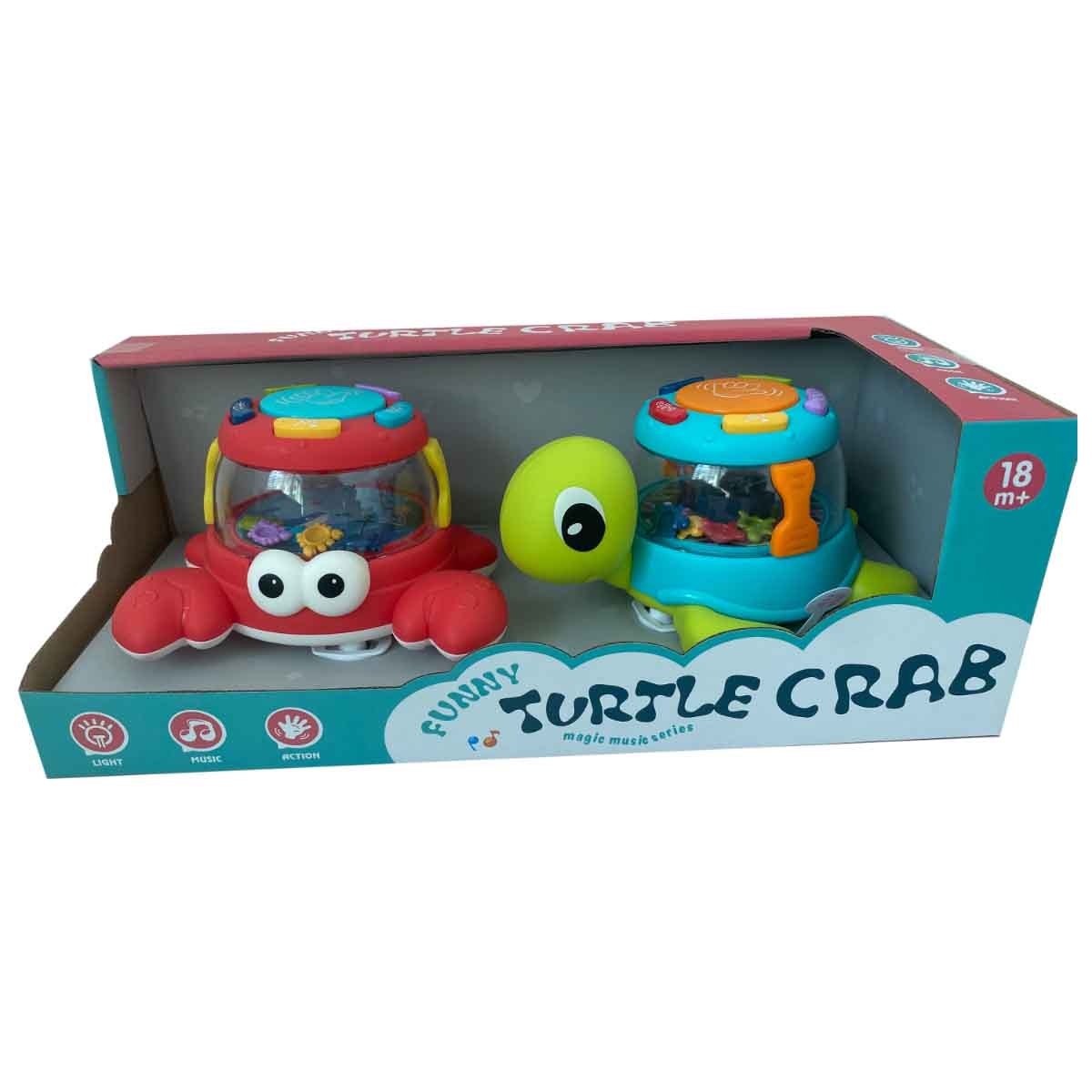 Kos Group Funny Turtle Crab Musical Toy Toddler, 0-2 Years