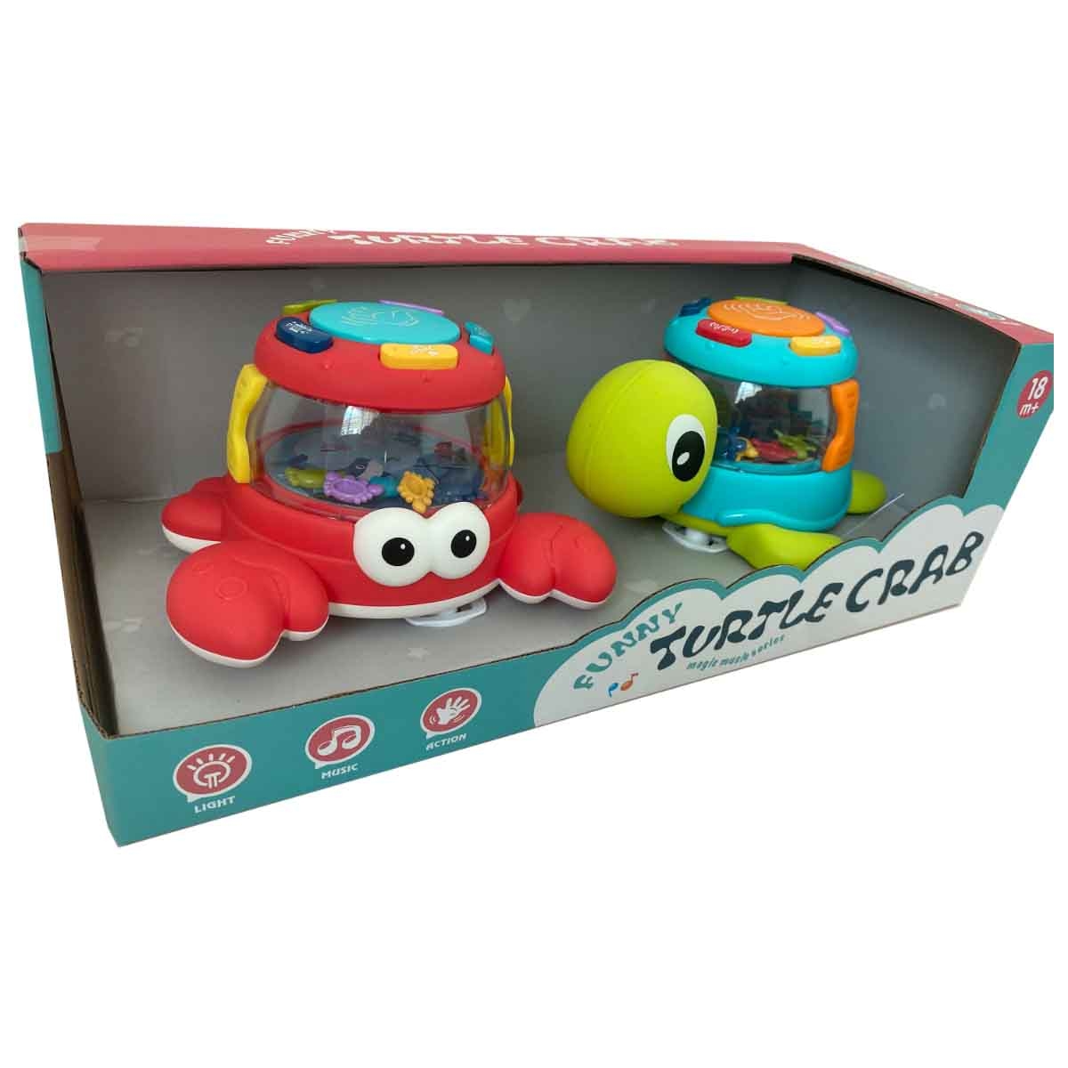 Kos Group Funny Turtle Crab Musical Toy Toddler, 0-2 Years