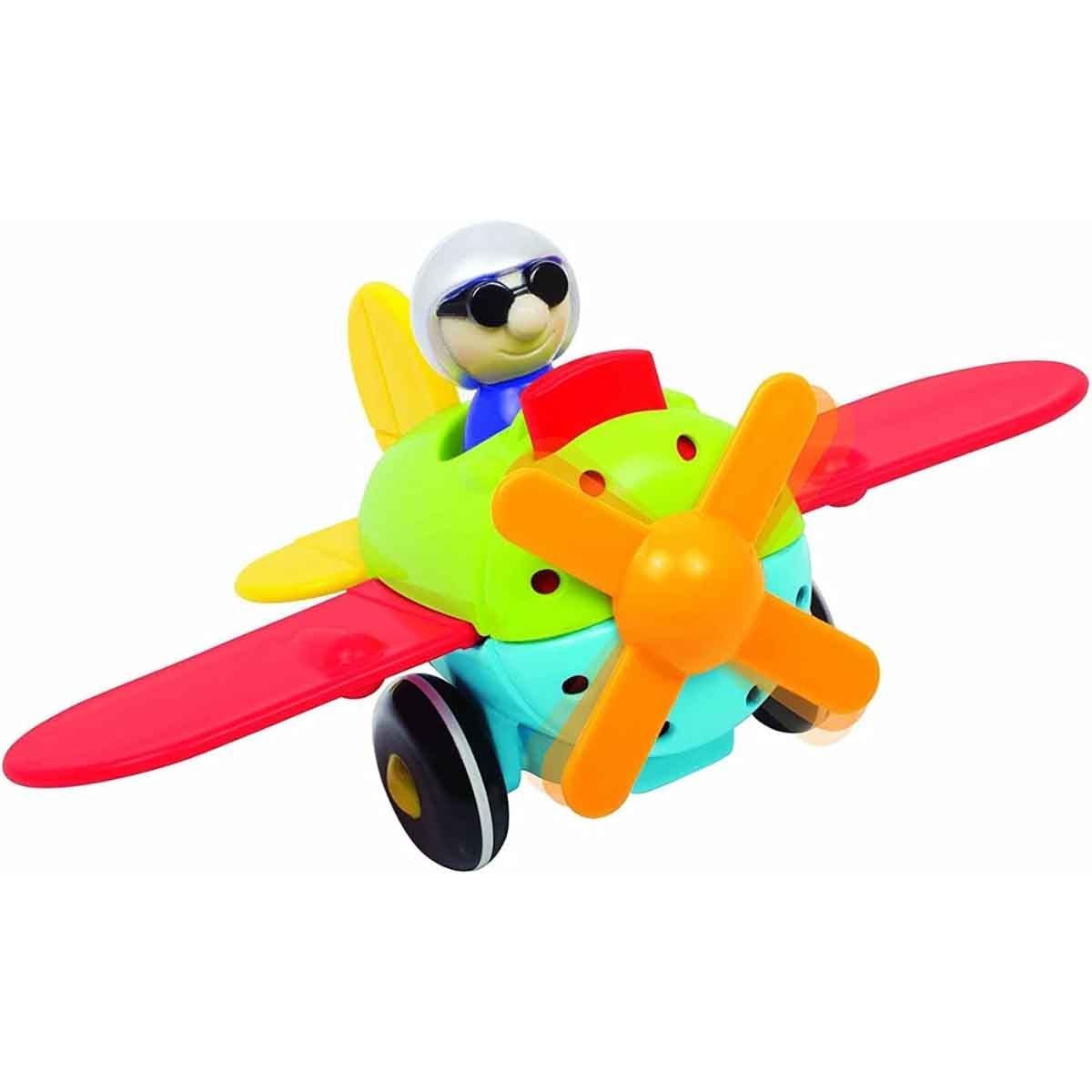 فن سكول جيجلز لعبة بناء وتركيب طائرة للرضع عمر 0-2 سنوات