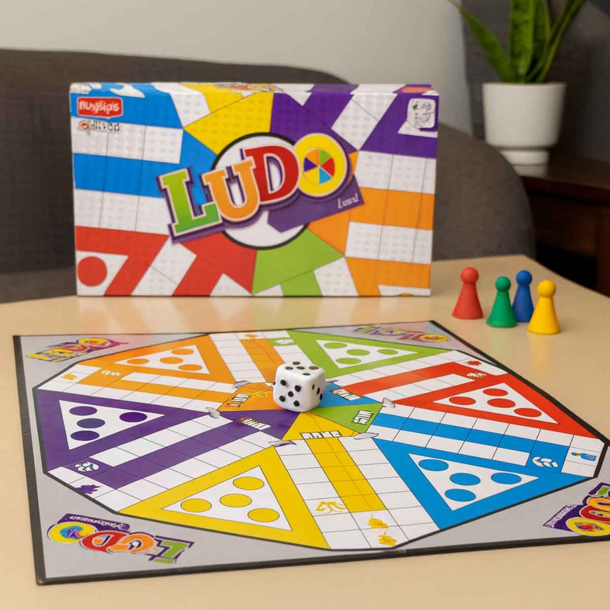 فن سكول لعبة لودو اللوحية للأولاد والبنات عمر 5-7 سنوات