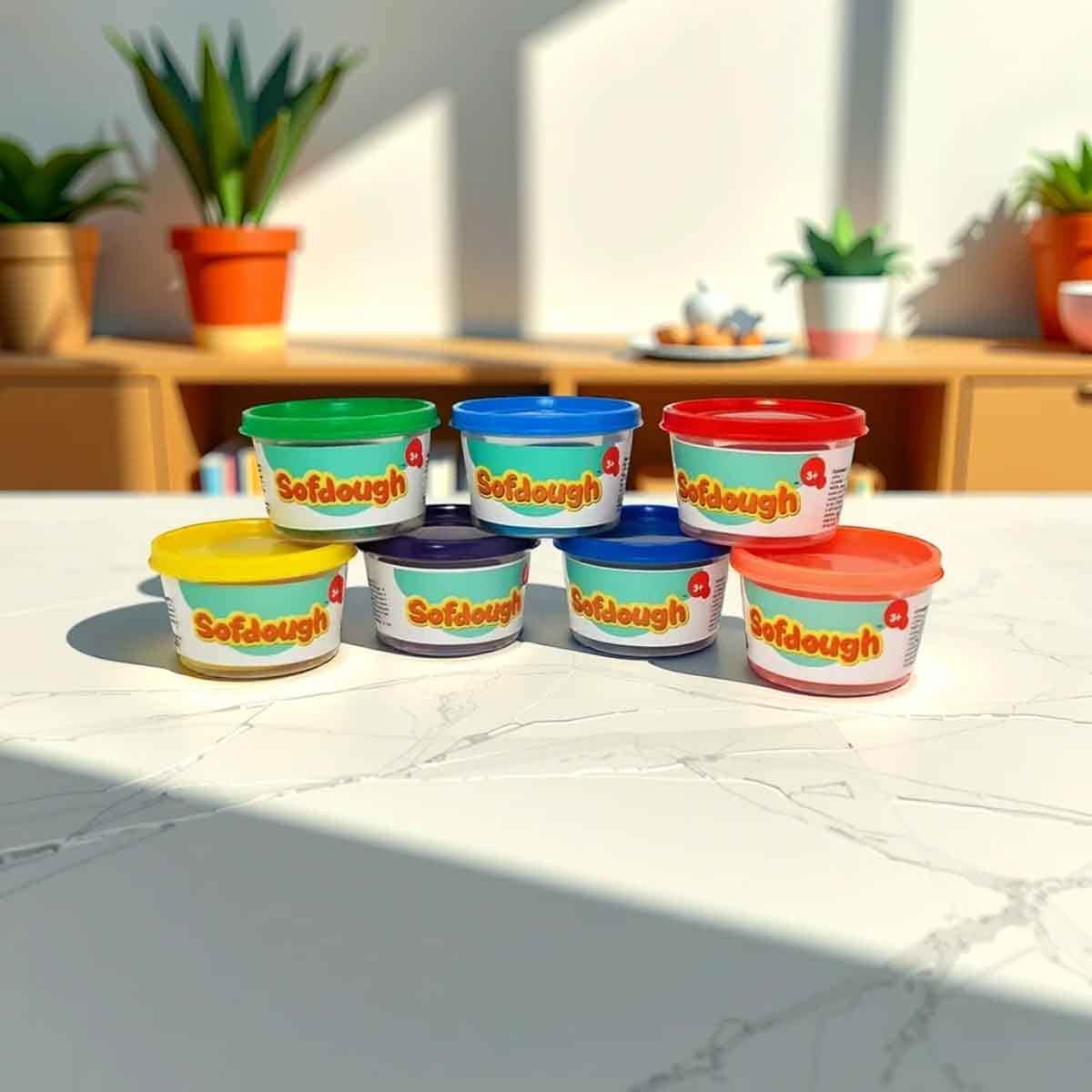 Funskool RainBow Colors Soft Dough Unisex, 3-4 Years, Pack of 7
