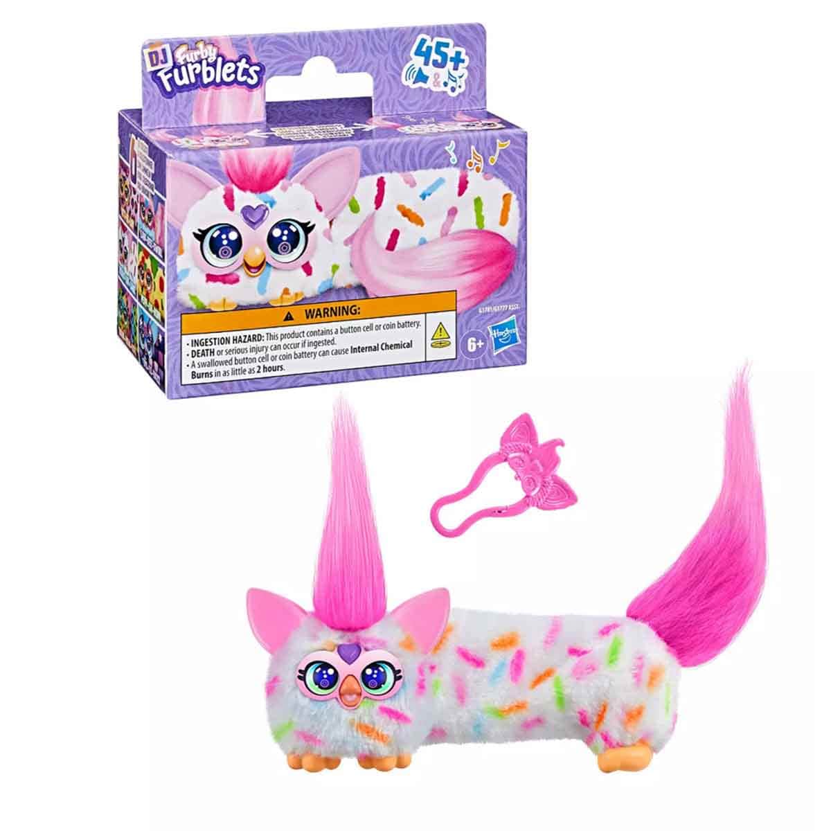 Furby DJ Furblets Berry-Cup-Cake Interactive Plush Toy Girls, 5-7 Years