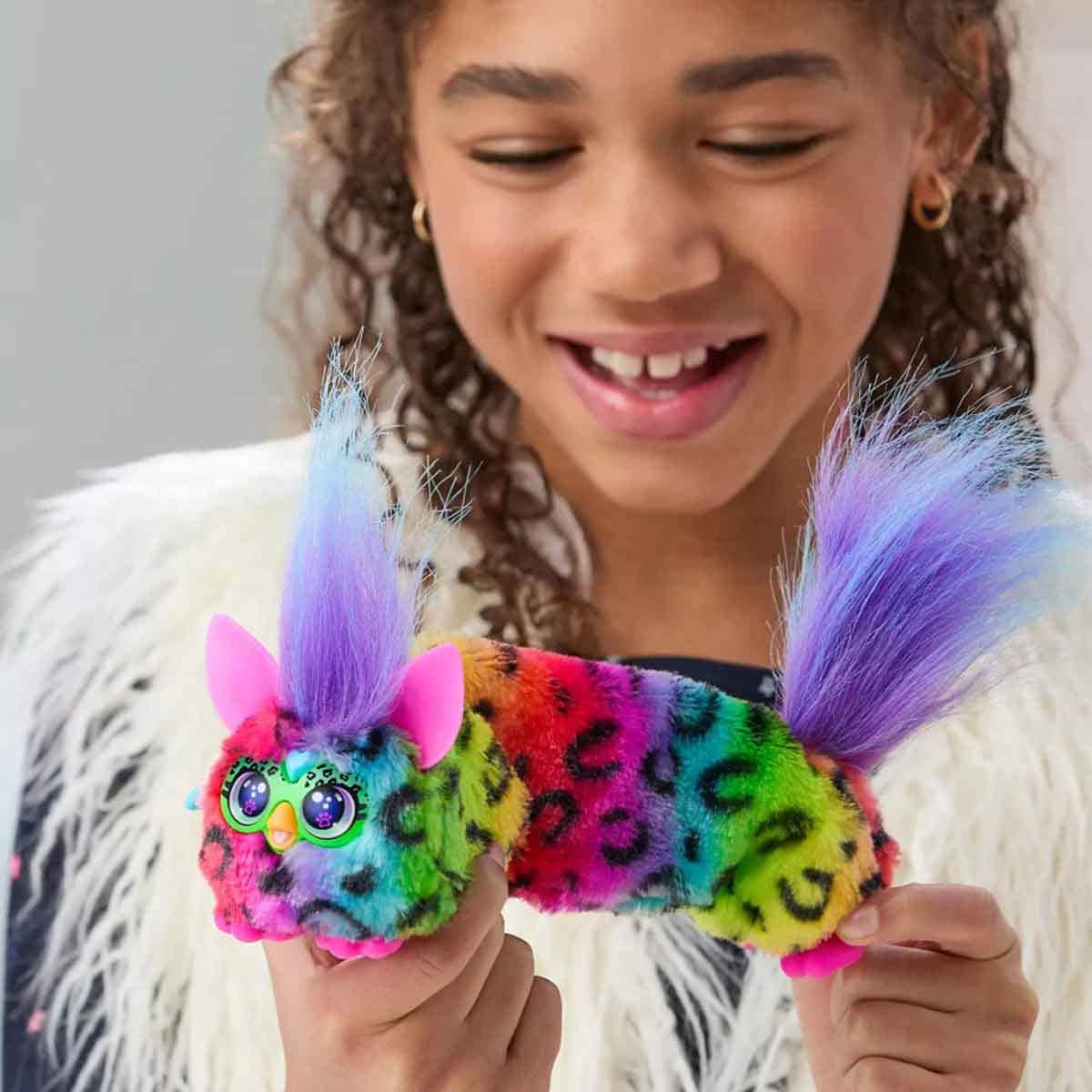Furby DJ Furblets Rain-Bow-Kat Interactive Plush Toy Girls, 5-7 Years