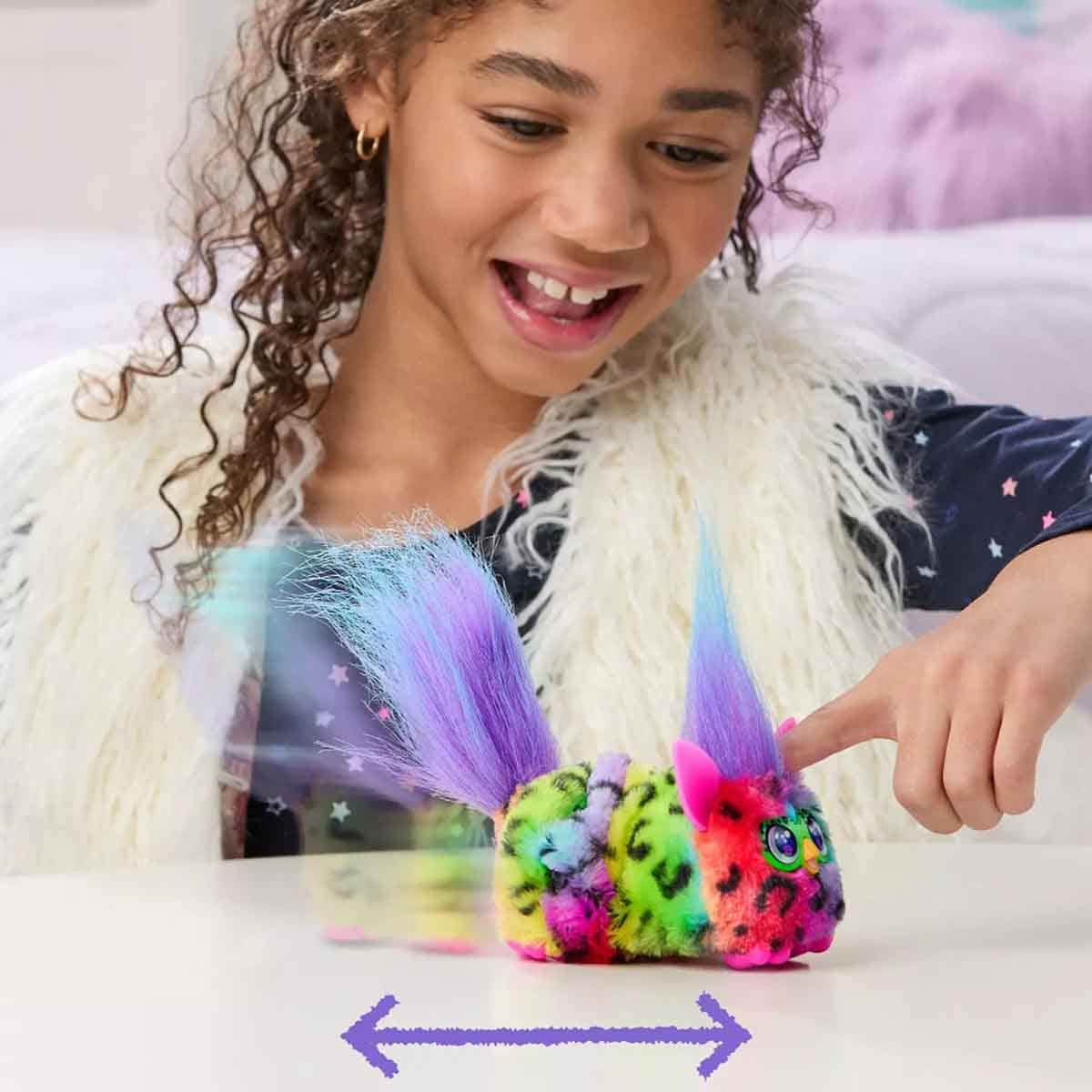 Furby DJ Furblets Rain-Bow-Kat Interactive Plush Toy Girls, 5-7 Years