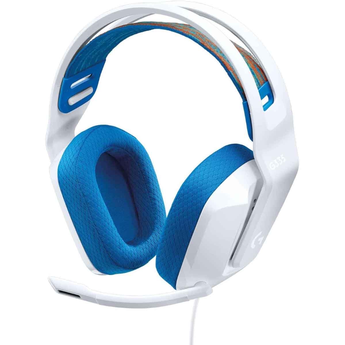 Logitech White/Blue G335 Wired Gaming Headset