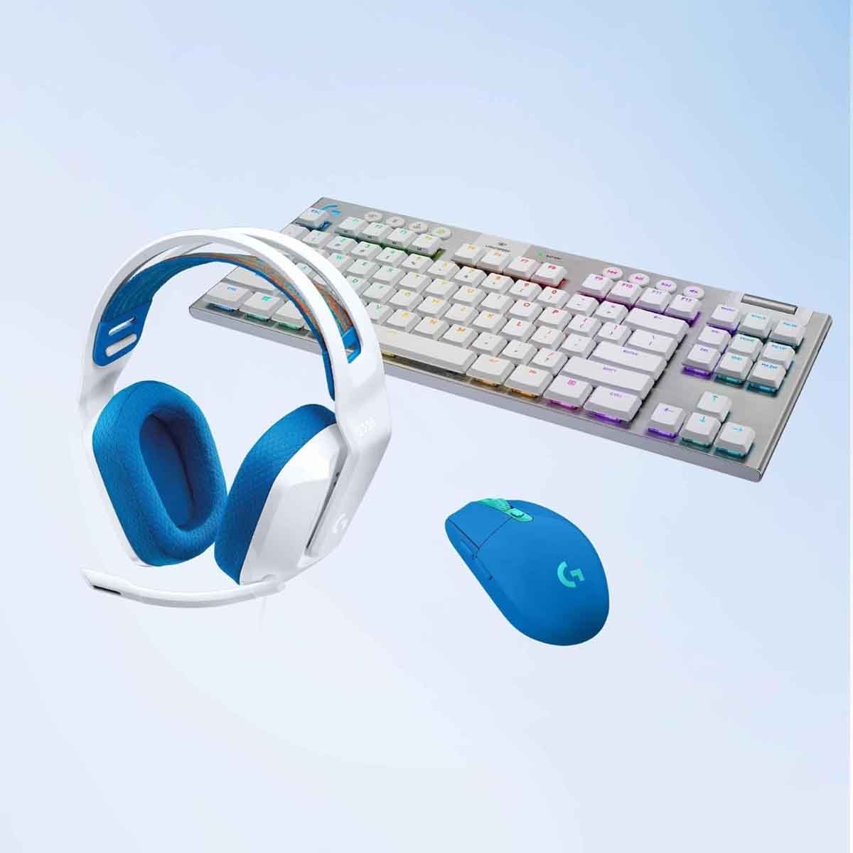 Logitech White/Blue G335 Wired Gaming Headset