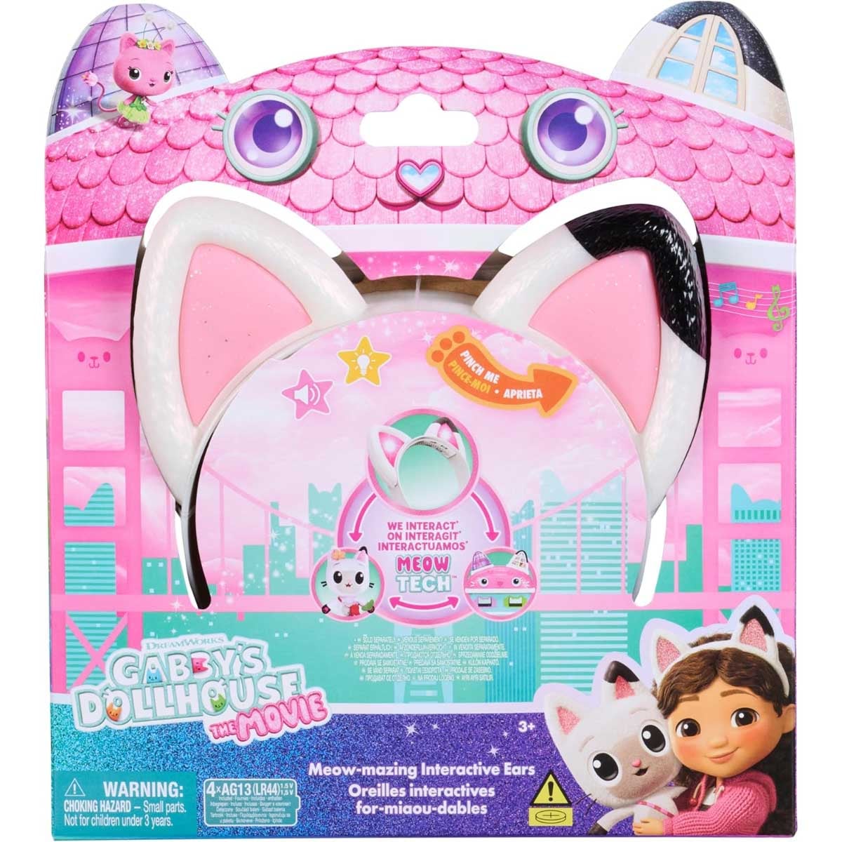 Gabby's Dollhouse Meow-Mazing Interactive Ears Headband Girls, 3-4 Years
