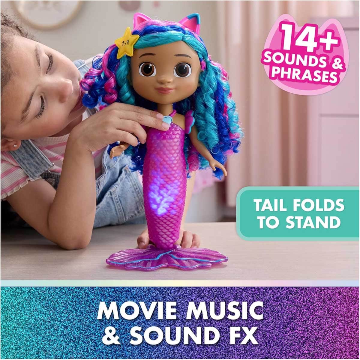 Gabby's Dollhouse Mermaid Doll with Accessories Girls, 3-4 Years