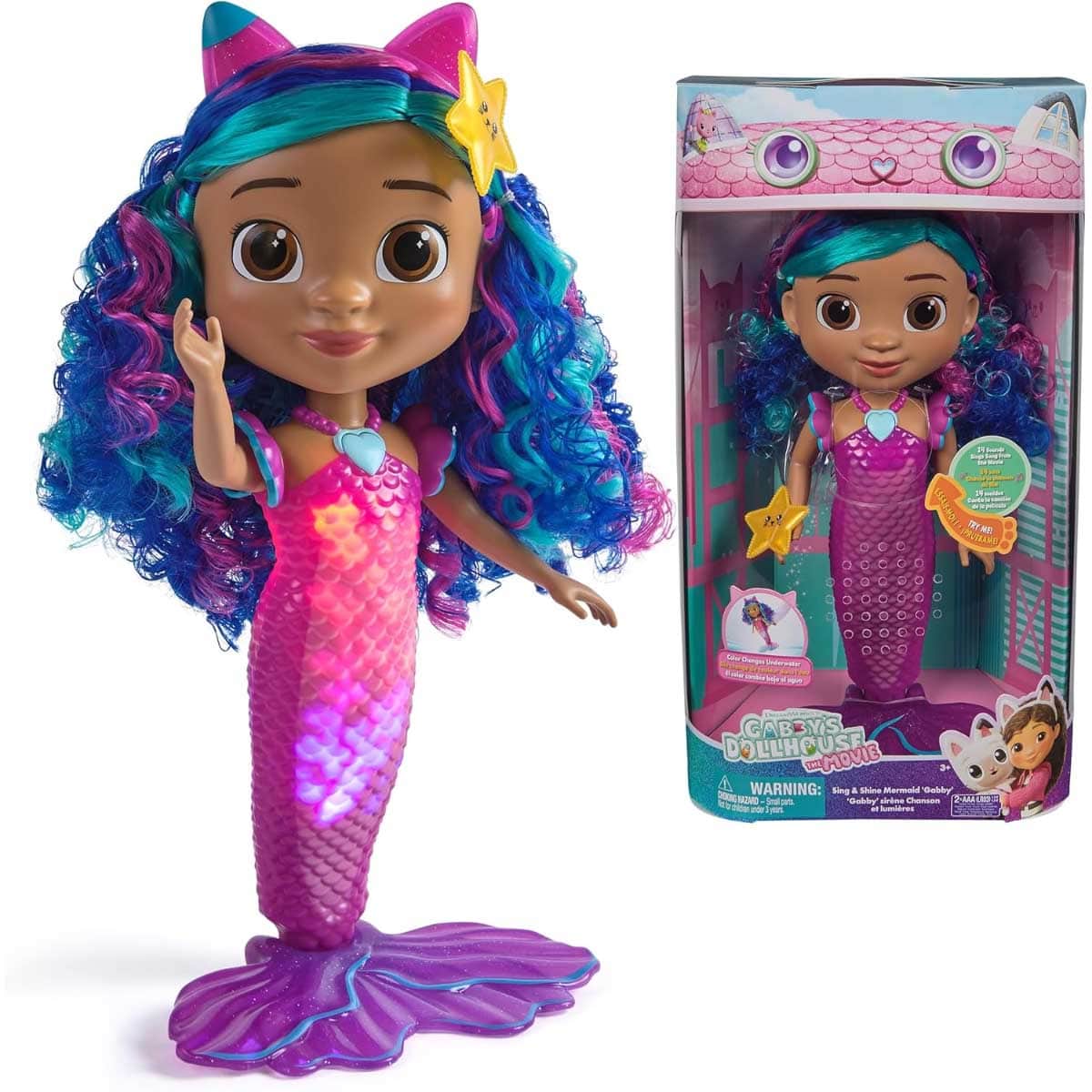 Gabby's Dollhouse Mermaid Doll with Accessories Girls, 3-4 Years