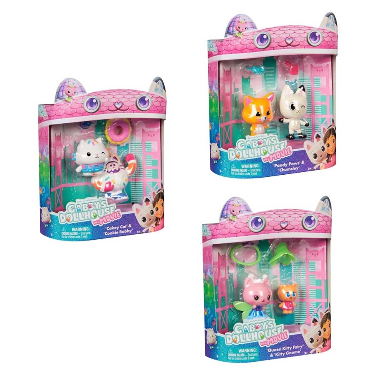 Gabby's Dollhouse Movie 2-Piece Collectible Figures Assorted Playset, Girls, 3-4 Years