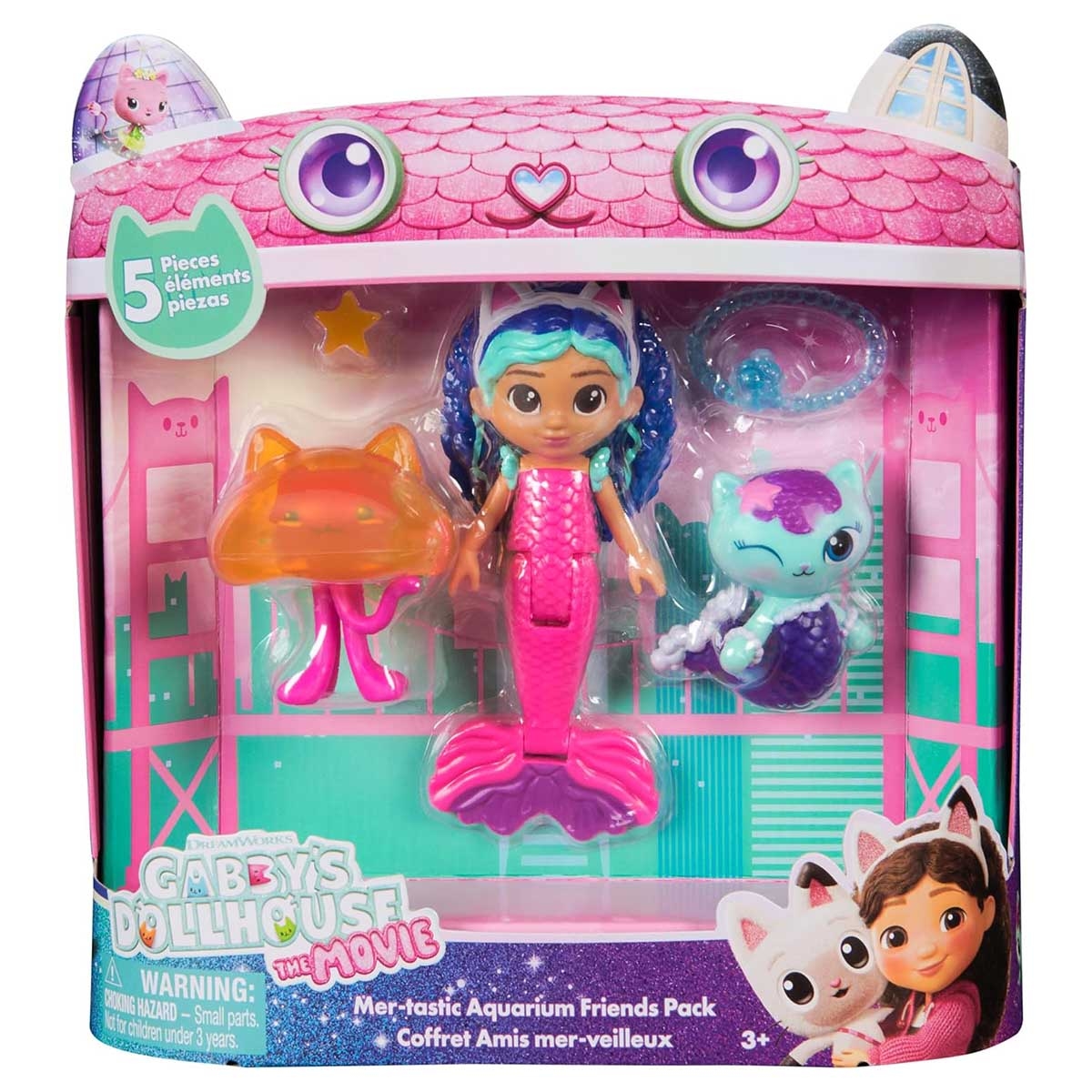 مجموعة ألعاب غابي للدمى، حوض أسماك، أصدقاء، للجنسين، 3-4 سنوات