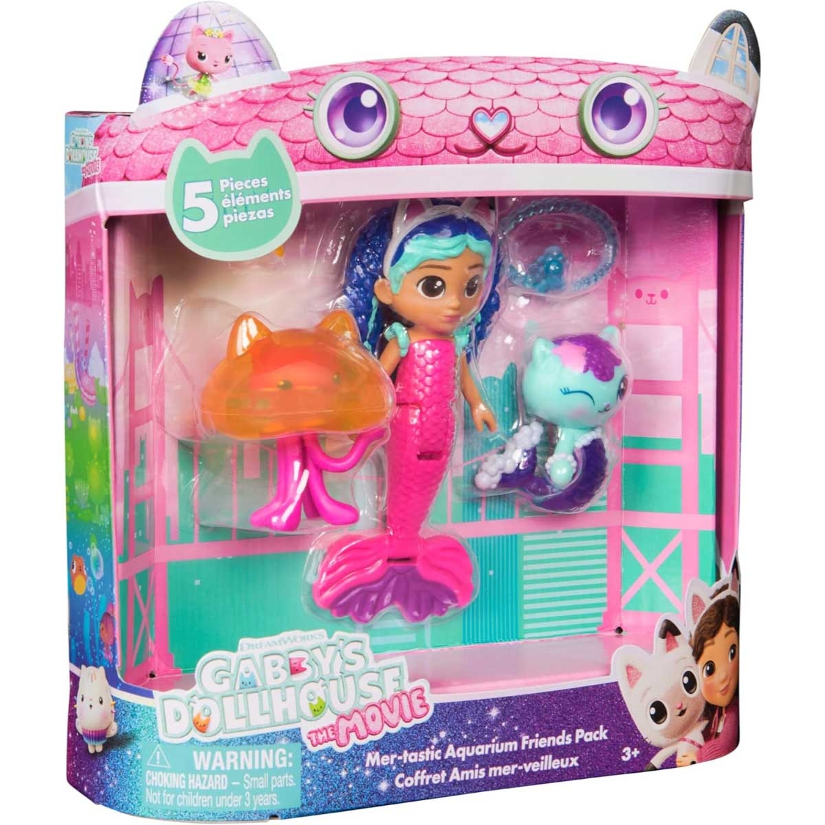 مجموعة ألعاب غابي للدمى، حوض أسماك، أصدقاء، للجنسين، 3-4 سنوات