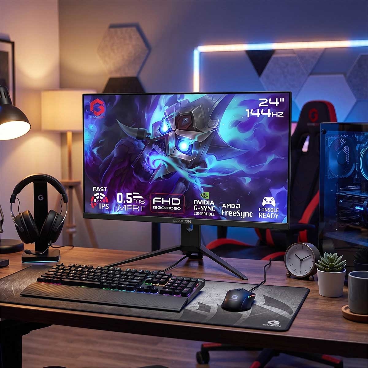 Game On 23.8" GOES24FHD144IPS Essential Series FHD 144Hz Fast IPS Gaming Monitor