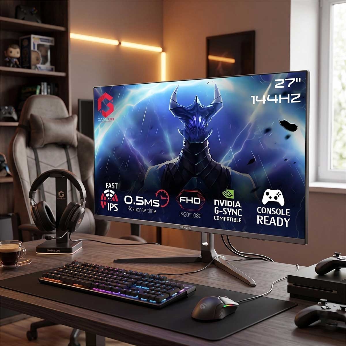 Game On 27" GOES27FHD144IPS Essential Series FHD 144Hz 0.5ms Fast IPS Gaming Monitor
