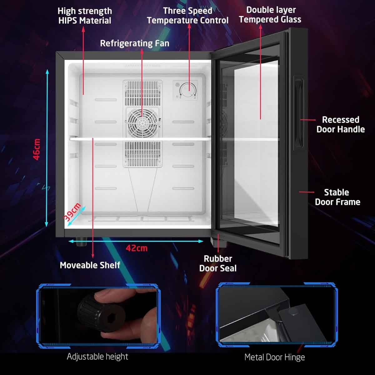 Game On 30-Litre Frostbite Mini Gaming Fridge