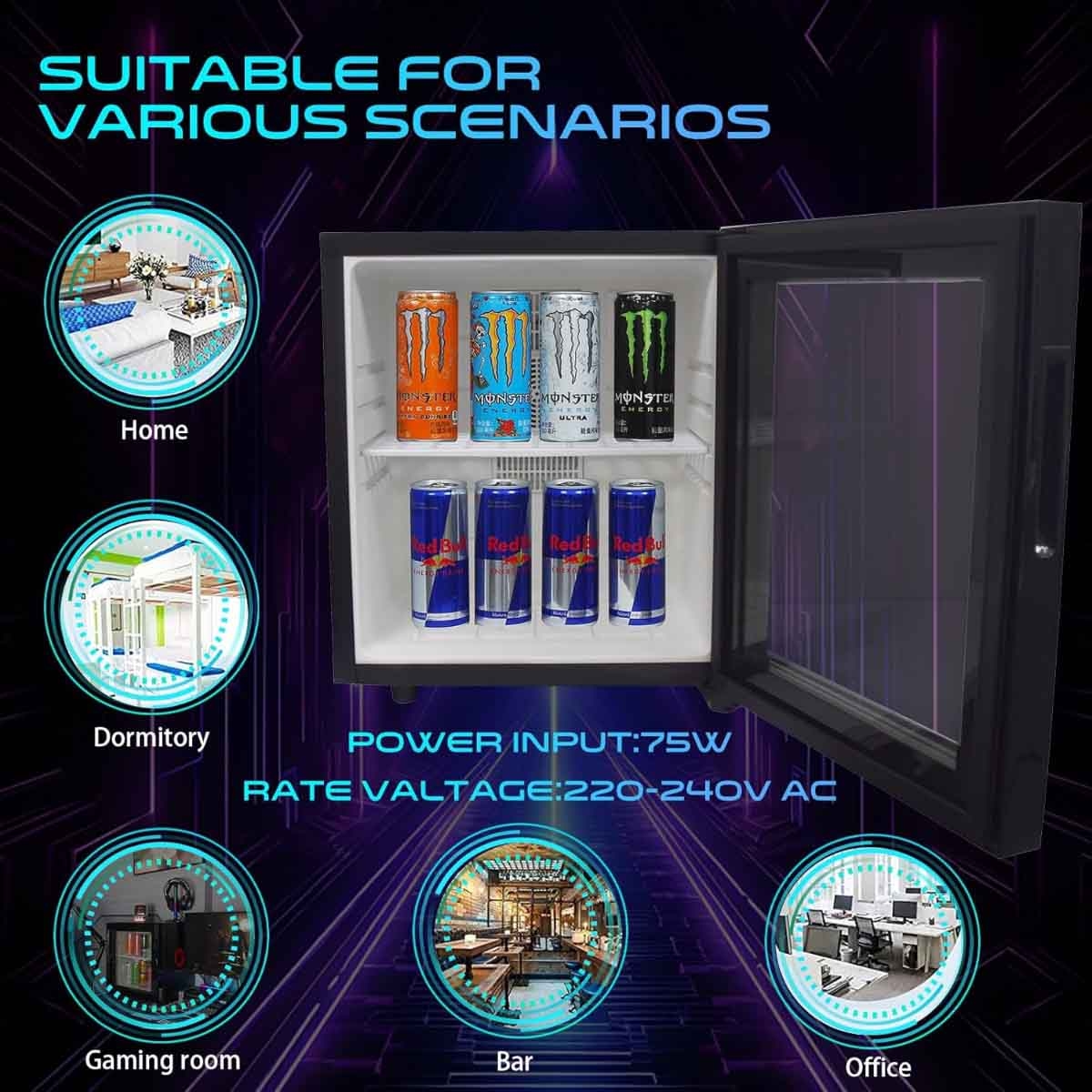 Game On 30-Litre Frostbite Mini Gaming Fridge