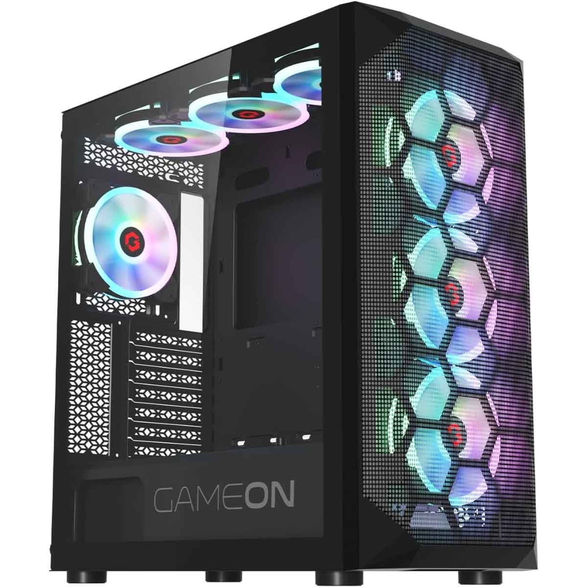 Game On Black Emperor Midnight I Series Mid Tower Gaming PC Case