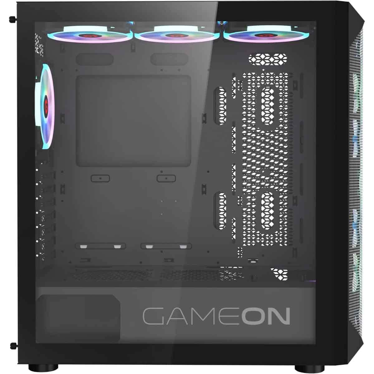 Game On Black Emperor Midnight I Series Mid Tower Gaming PC Case