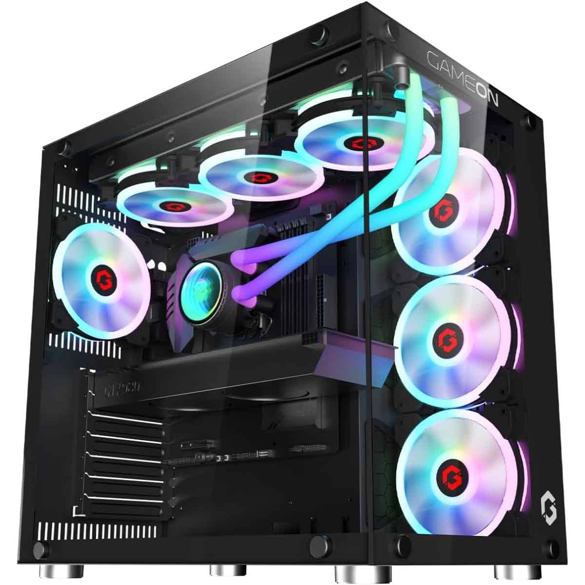 Game On Emperor Midnight II Series Mid Tower Gaming PC Case
