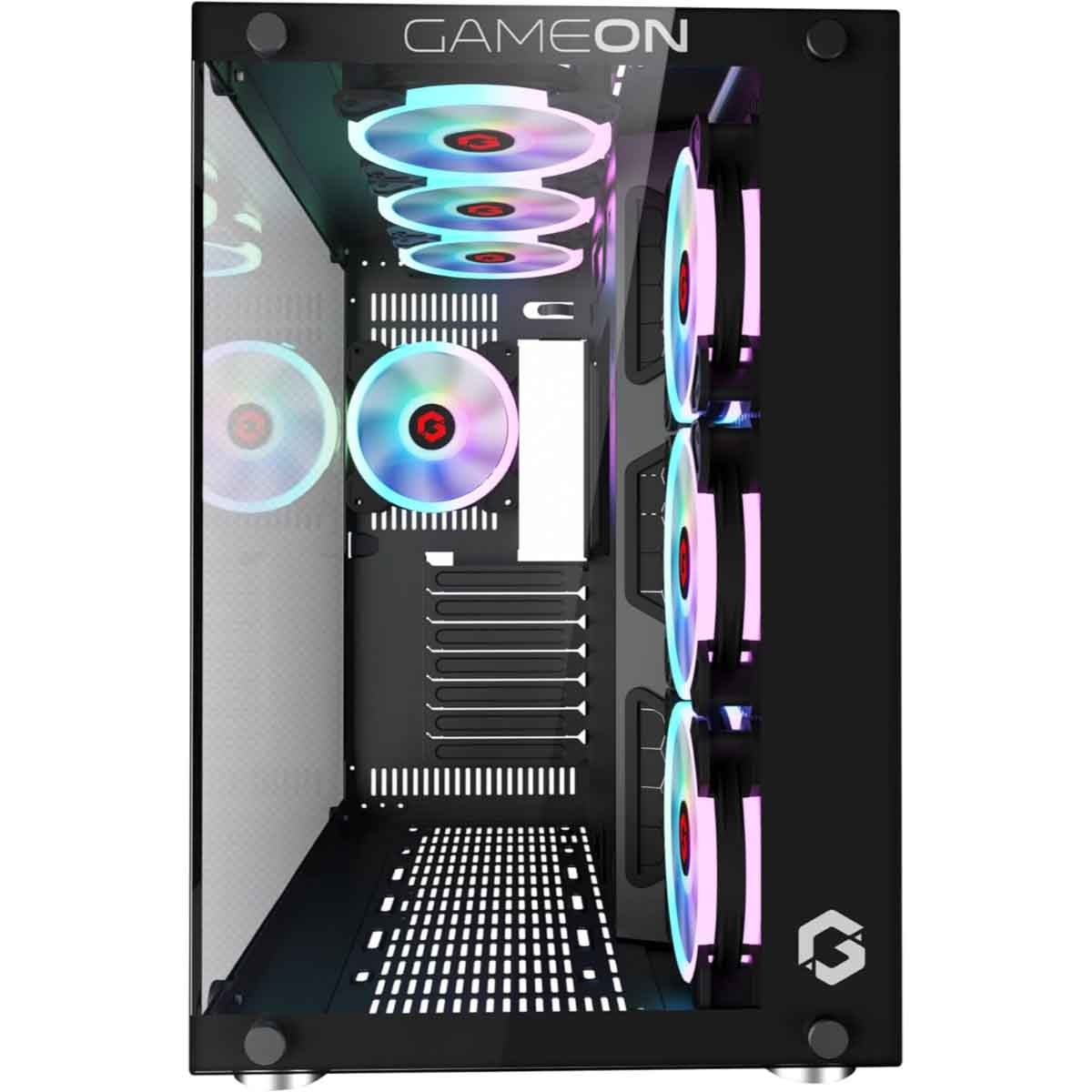Game On Emperor Midnight II Series Mid Tower Gaming PC Case