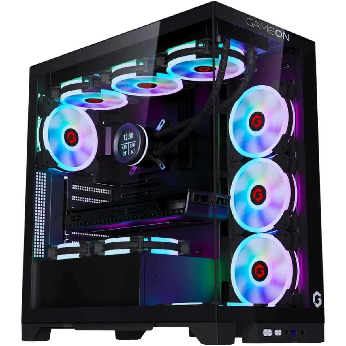 Game On Black Emperor Midnight IV Series Mid Tower Gaming PC Case