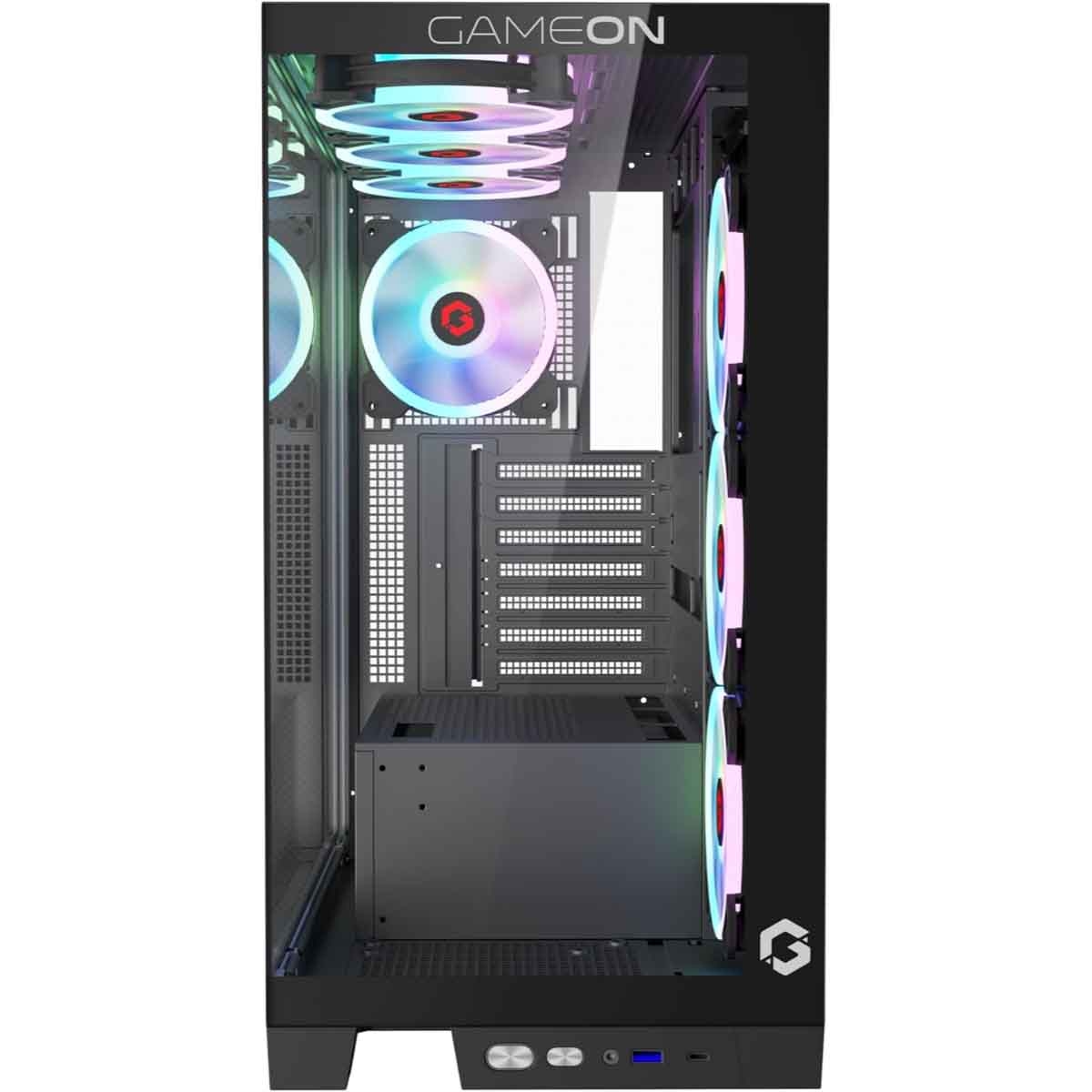 Game On Black Emperor Midnight IV Series Mid Tower Gaming PC Case