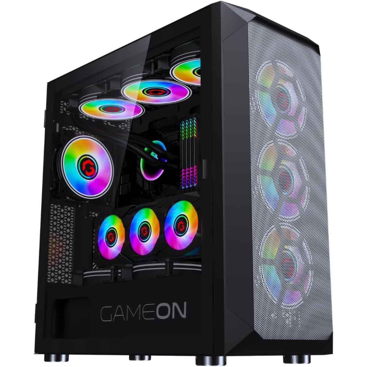Game On Black Emperor Midnight Series Mid Tower Gaming PC Case